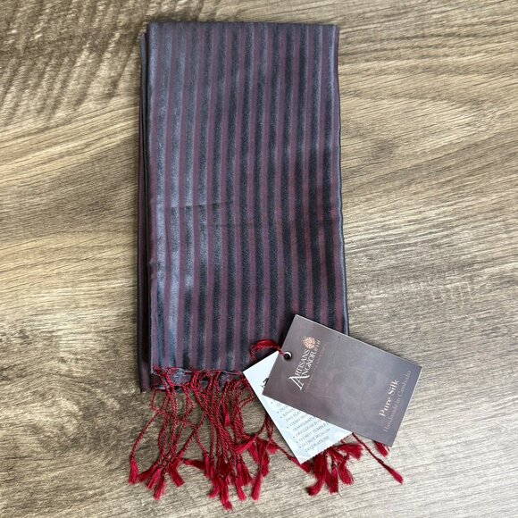 NWT Artisans Angkor Hand-Woven 100% Pure Silk Scarf Made In Cambodia ** - Picture 1 of 4